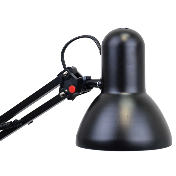 Biurkowa LAMPKA stojąca FAMOUS 24880 Globo metalowa LAMPA na regulowanym ramieniu czarna