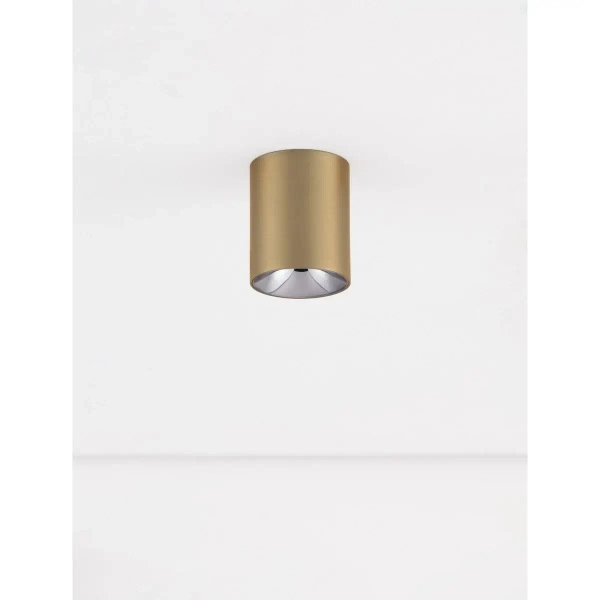 Metalowa lampa sufitowa LUMERCA LE45513 LED 10W 3000K tubka złota