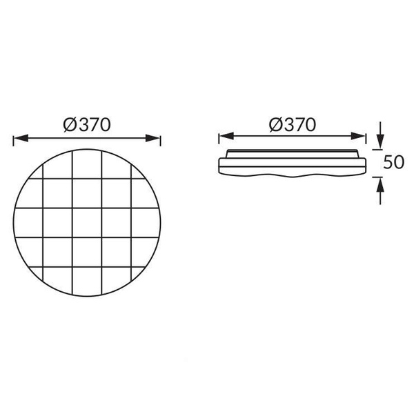 Plafon LAMPA sufitowa SPARTA 03637 Ideus okrągła OPRAWA natynkowa do łazienki LED 24W 4000K geometryczne wzory IP44 biały