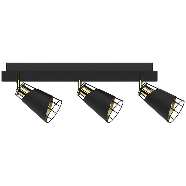 Spot LAMPA sufitowa RICK ML5567 Milagro metalowa OPRAWA industrialne reflektorki druciane na listwie czarne złote
