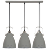 Industrialna LAMPA wisząca FRANKLIN MD-HN8026S-3-GR+S.NICK Italux metalowa OPRAWA listwa zwis loft szary