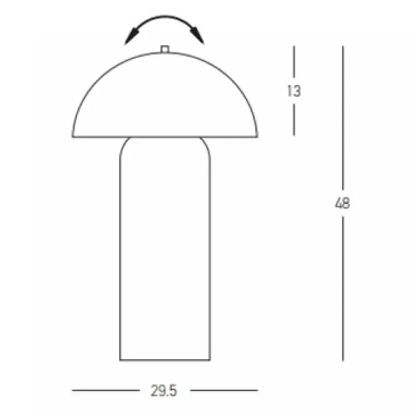 Modernistyczna stołowa lampa 23006 ceramiczna owalna czarny