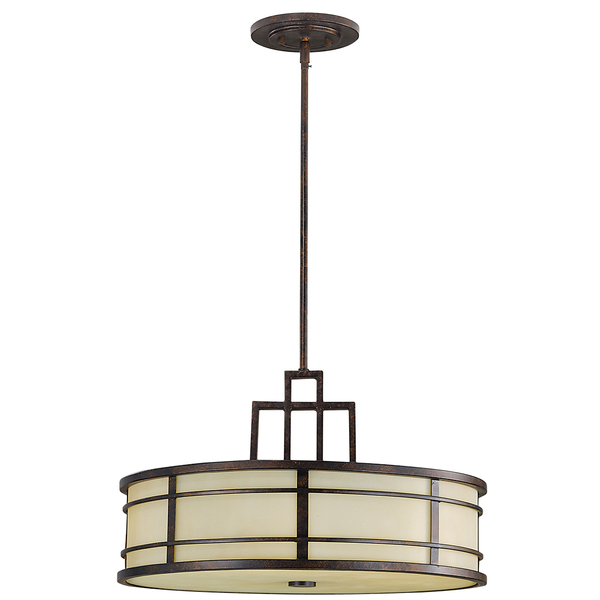 LAMPA wisząca FE-FUSION-P-L Elstead FEISS metalowa OPRAWA industrialna okrągła brąz
