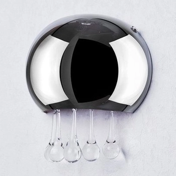 Ścienna lampa sypialniana Burn szklana glamour chrom