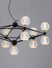 Ściemnialna lampa wisząca BOYA LE42739 LED 54,6W 3200K molekuły czarna