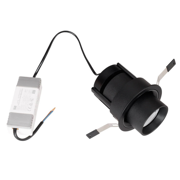 Podtynkowa lampa sypialniana HALO H0131 Maxlight LED 9W 3000K tuba czarny