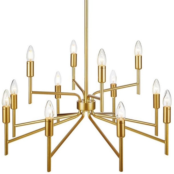 Pałacowa LAMPA wisząca REGENT 108106 Markslojd metalowa OPRAWA świecznikowy zwis złoty