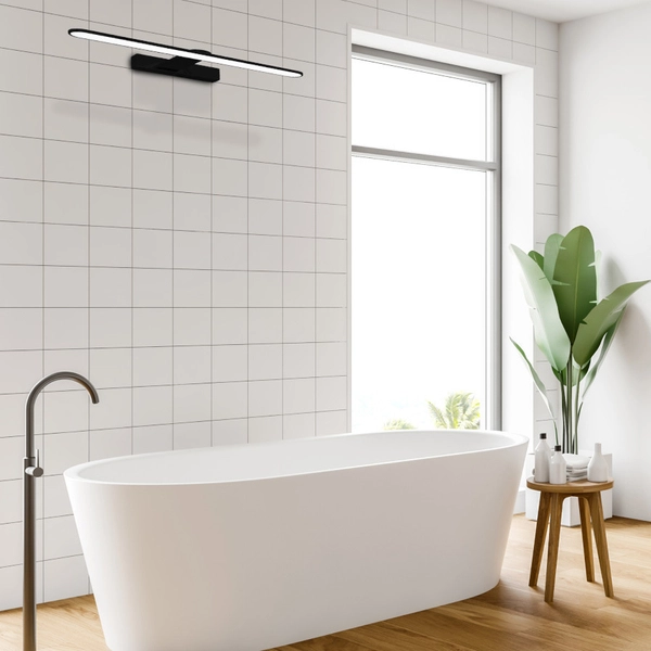 LAMPA ścienna SPLASH ML5615 Milagro łazienkowa OPRAWA galeryjka LED 8W 4000K metalowy kinkiet IP44 czarny