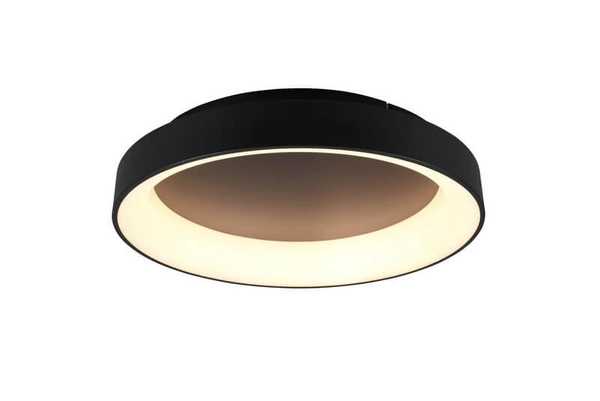 LAMPA sufitowa AVELON DL132671290 Trio okrągła OPRAWA plafon LED 48W 2700K - 6000K metalowy czarny
