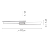 Przysufitowa lampa IVEN 14019-55 LED 20W 2700-5000K na pilot srebrny biały
