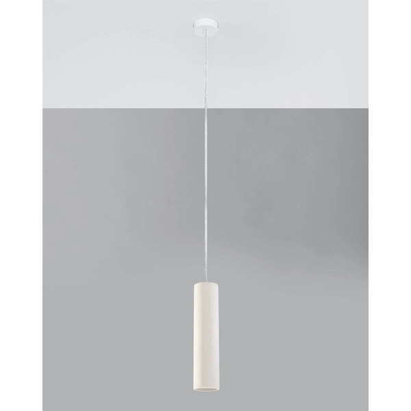 Ceramiczna tuba wisząca SL.0843 lampa do pokoju biała