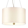 Wisząca lampa z abażurem Pearce DL-PEARCE14-3LT-IV-AB mosiądz biała