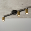 Sufitowa lampa 3-płomienna Sky do jadalni czarna złota
