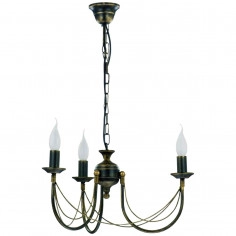 LAMPA wisząca ARES 204 Nowodvorski metalowa OPRAWA świecznikowa zwis pałacowy na łańcuchu maria teresa czarny złoty