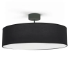 Abażurowy plafon minimalistyczny Violet 7961 okrągły czarny hol