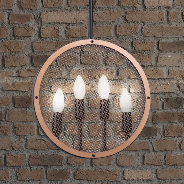 LAMPA wisząca ARETE 312907 Polux rustykalna OPRAWA okrągła ZWIS świecznikowy złoty czarny