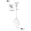 Wisząca lampa do sypialni Shella LP-1806/1P 60cm japandi drewniana beżowa