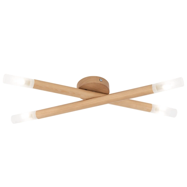 Lampa nasufitowa do kuchni Noble 4524 boho naturalna drewniana