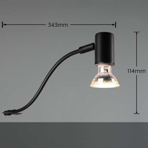 Lampa ścienna do łazienki VESNOW DL132283400 metalowa IP44 czarna