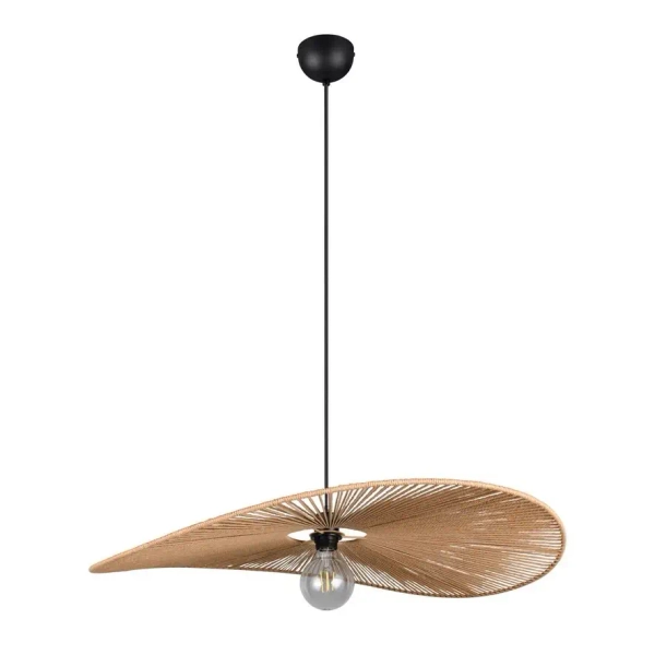 Wisząca lampa kapelusz LAURINE R36161926 ekologiczna czarny brązowy