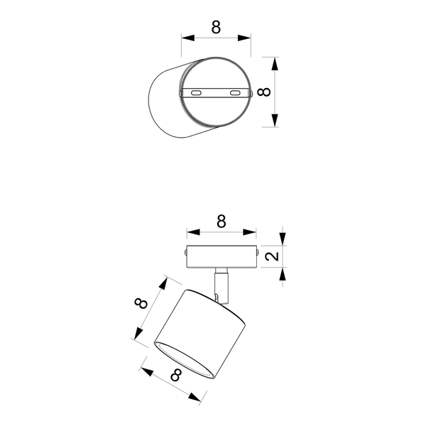 Minimalistyczny downlight salonowy Dixie z regulacją biały