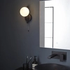 Ścienna lampa kula L&-194081 Light& z włącznikiem IP44 czarna