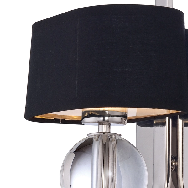 Lampa ścienna Gotham QZ-GOTHAM1 Elstead QUOIZEL szklana czarna chrom