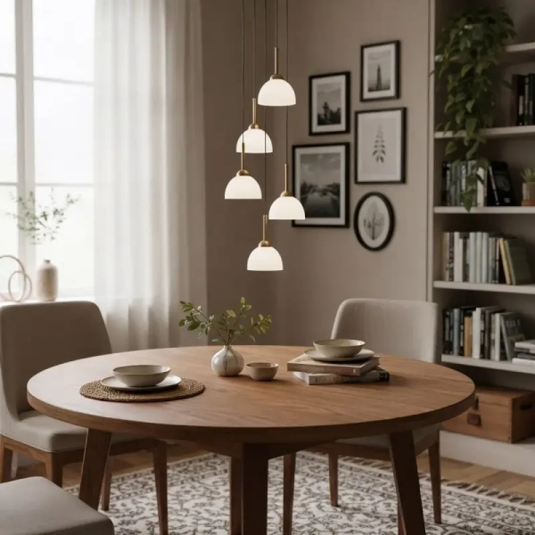 Szklana lampa zwis Montiela PND-34374-5-BK LED 125W 3000K czarny biały złoty
