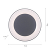Lampa sypialniana sufitowa Anika 14327-18 LED 60W 2700-5000K szary