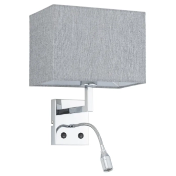 Abażurowa lampa ścienna HOTEL MOOD 11793 LED 2,2W 4000K szara chrom