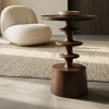 Kawowy stolik BRERA MM001501100412 brązowa drewniana do salonu 45cm