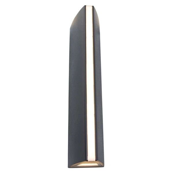 Kinkiet LAMPA elewacyjna LEO 5192701335 Lutec metalowa OPRAWA ścienna LED 14W 3000K podłużna IP54 szara