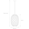 LAMPA wisząca WOLFRAM  21417/32/30 Lucide loftowa OPRAWA metalowy ZWIS druciany czarny