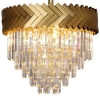 Pałacowa Lampa sufitowa Lyon C23910/9 sypialniana przezroczysta złota