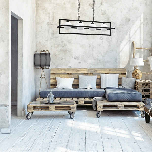 Wisząca lampa Diego MLP8570 szklane kule białe czarne