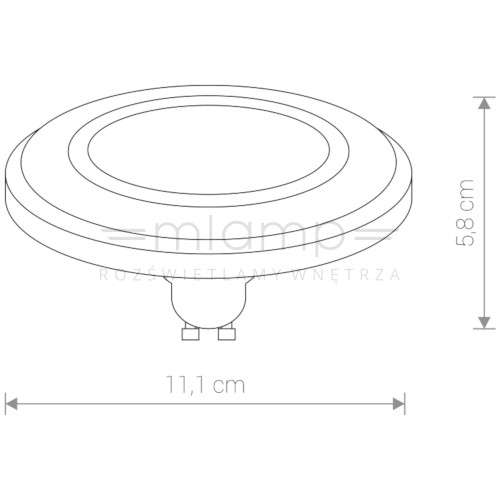 Żarówka 9344 LED DIFFUSER Nowodvorski GU10 ES111 9W 700lm 230V biała ciepła