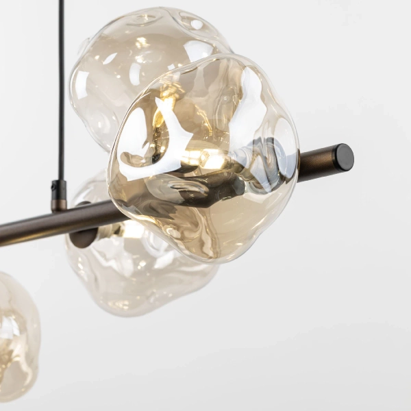 Lampa wisząca do gabinetu Lava Brown 11033 szklane kule brązowy