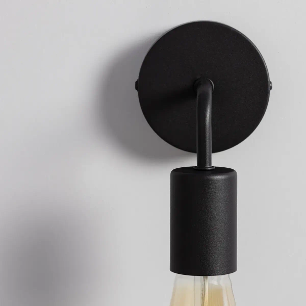 Kinkiet minimalistyczny Tesoro ABR-KR-C-E27 Abruzzo metalowy czarny