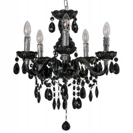 Czarna lampa wisząca Whiz L.90690/5BL dworkowa do sypialni nad łóżko czarna