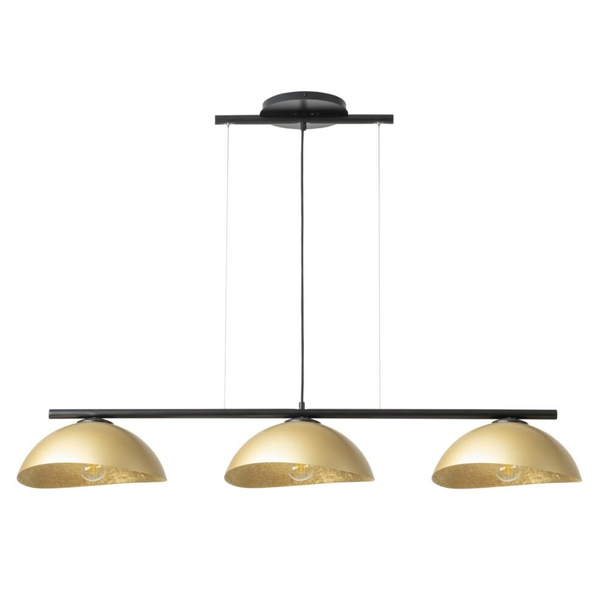 Lampa wisząca kopułowe klosze Solar 40582 Sigma na listwie czarna złota