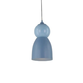 Lampa wisząca ceramiczna Tigali niebieska 5244 1xE27 kopułowa nad wyspę