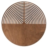 Ścienna lampa drewniana Lunar Wood 11015 okrągła ażurowa brązowa
