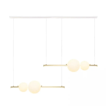 Lampa wisząca nad stół 22235 LED 24W 3000K kule do jadalni złoty