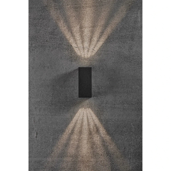 Prostokątna lampa na elewację Asbol 2019071003 LED 13,3W 3000K IP44 czarny