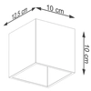 Kinkiet naścienny kwadratowy Quad Sl.1183 square do salonu złoty