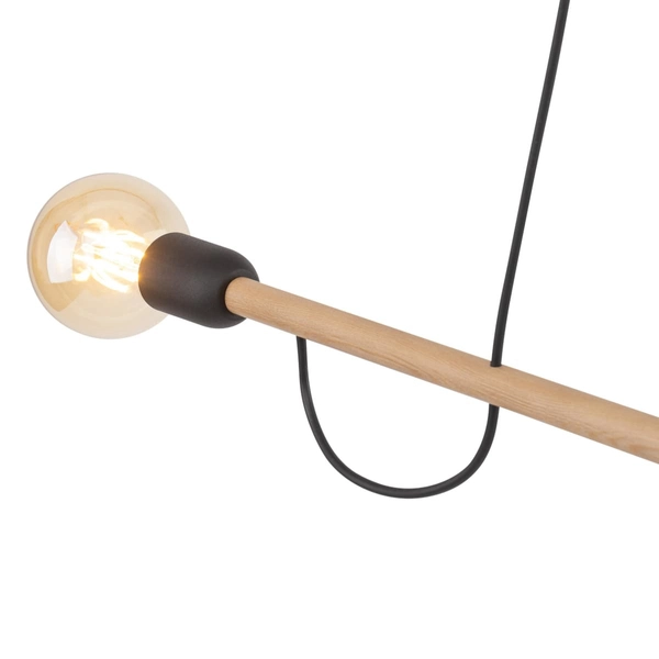 Podwójna lampa salonowa wisząca Helix 4951 TK Lighting drewniana czarna