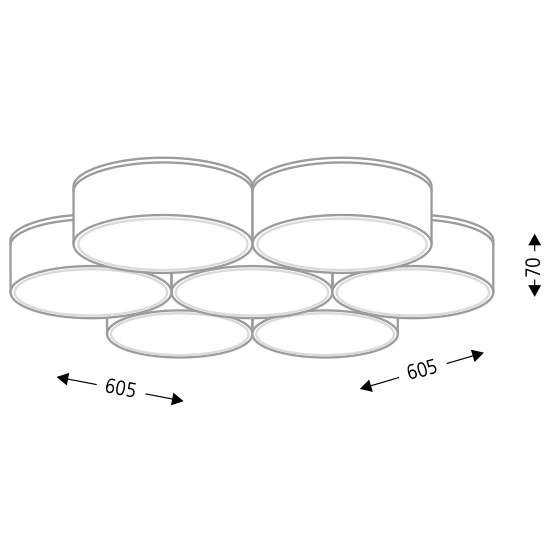Plafon LAMPA sufitowa ZAMA 7046 Shilo natynkowa OPRAWA designerski plafon biały