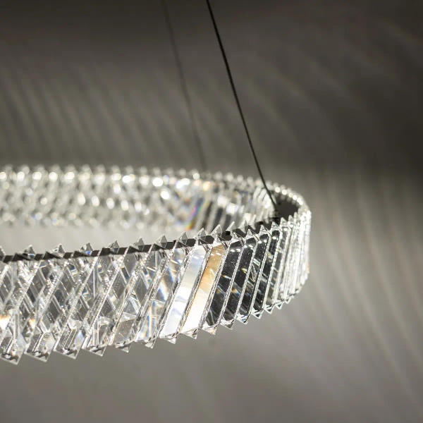 Lampa wisząca glamour LUXORA 11706 LED 38W 3000K nikiel