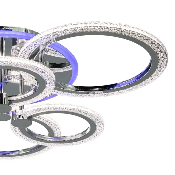 Plafon glamour DRS2032/6 crystals 72 LED z pilotem chrom