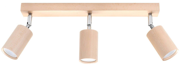 Sufitowa LAMPA ekologiczna SL.0703 drewniana OPRAWA regulowane tuby reflektorki drewniane